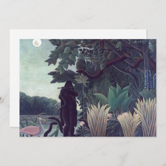 Henri Rousseau - Die Schlange Charmer Einladung (Vorne/Hinten)