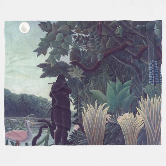 Henri Rousseau - Die Schlange Charmer Fleecedecke (Vorderseite (Horizontal))