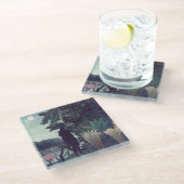 Henri Rousseau - Die Schlange Charmer Glasuntersetzer (Schrägansicht)