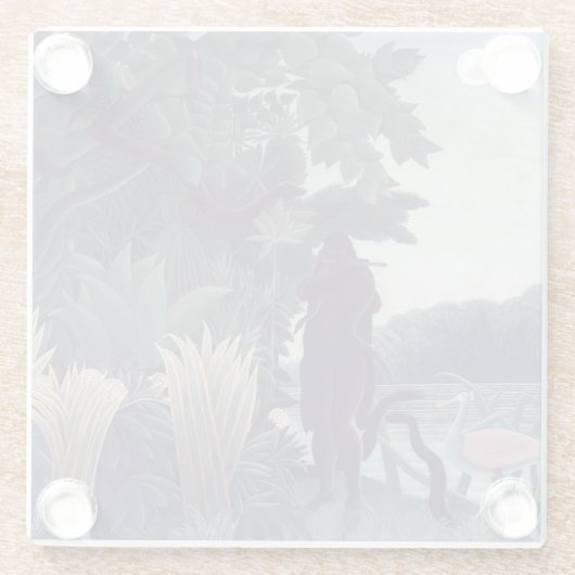 Henri Rousseau - Die Schlange Charmer Glasuntersetzer (Rückseite)