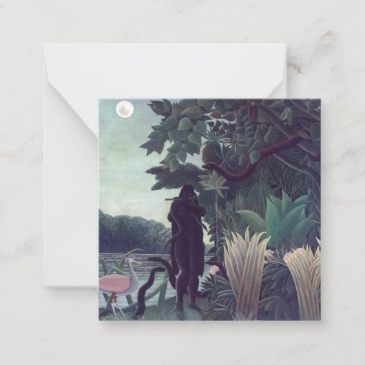 Henri Rousseau - Die Schlange Charmer Mitteilungskarte (Vorderseite)