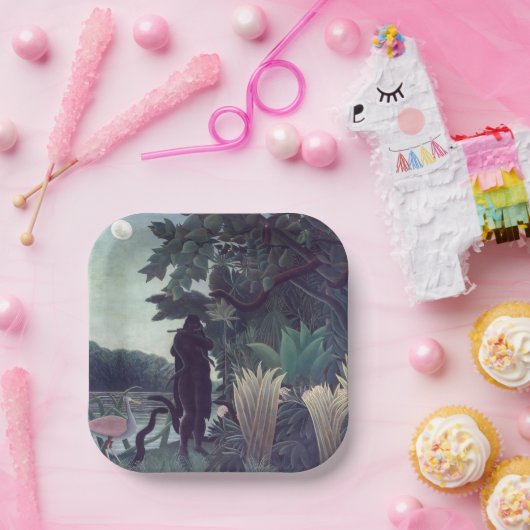 Henri Rousseau - Die Schlange Charmer Pappteller (Party)