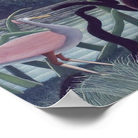 Henri Rousseau - Die Schlange Charmer Poster (Ecke)