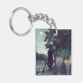 Henri Rousseau - Die Schlange Charmer Schlüsselanhänger (Vorderseite links)
