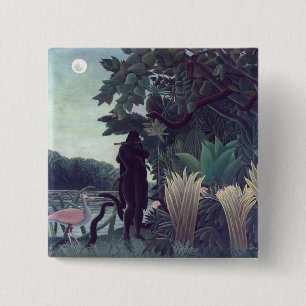 Henri Rousseau - Die Schlangenbeschwörerin Button
