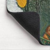 Henri Rousseau Die Vergangenheit des Löwenbotanisc Mousepad (Ecke)