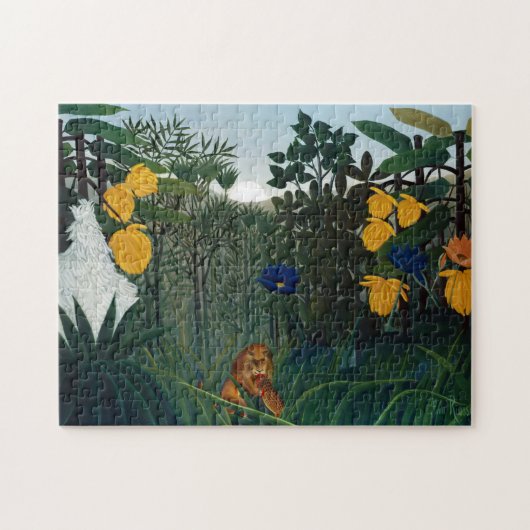 Henri Rousseau Die Vergangenheit des Löwenbotanisc Puzzle (Horizontal)