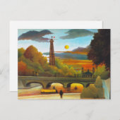 Henri Rousseau Eiffel Tower at Sunset Postcard Postkarte (Vorne/Hinten)
