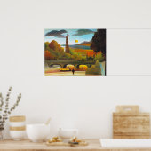Henri Rousseau Eiffel Tower at Sunset Poster (Küche)