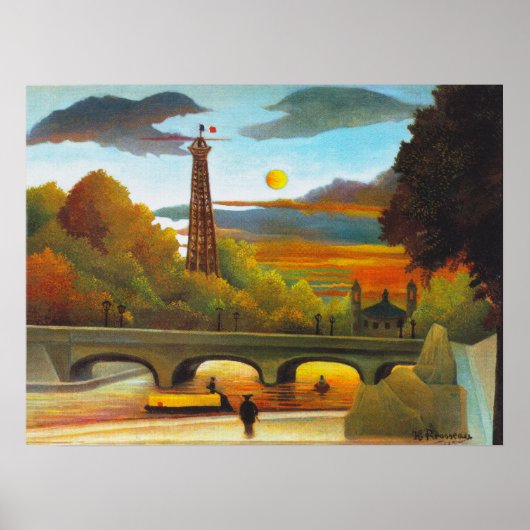 Henri Rousseau Eiffel Tower at Sunset Poster (Vorne)