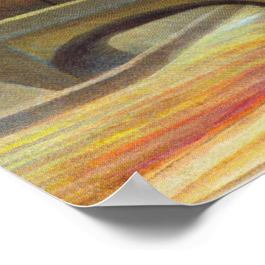 Henri Rousseau Eiffel Tower at Sunset Poster (Ecke)