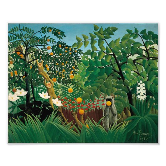Henri Rousseau Exotic Landschaft Printwerbung Fotodruck (Vorne)