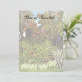 Henri Rousseau - Exotische Landschaft Dschungel Ku Einladung (Stehend Vorderseite)