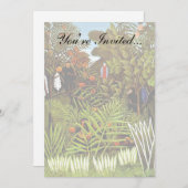 Henri Rousseau - Exotische Landschaft Dschungel Ku Einladung (Vorne/Hinten)