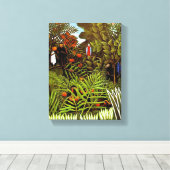 Henri Rousseau - Exotische Landschaft Dschungel Ku Leinwanddruck (Insitu (Holzboden))