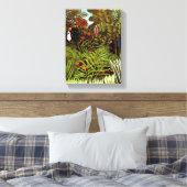 Henri Rousseau - Exotische Landschaft Dschungel Ku Leinwanddruck (Insitu (Schlafzimmer))