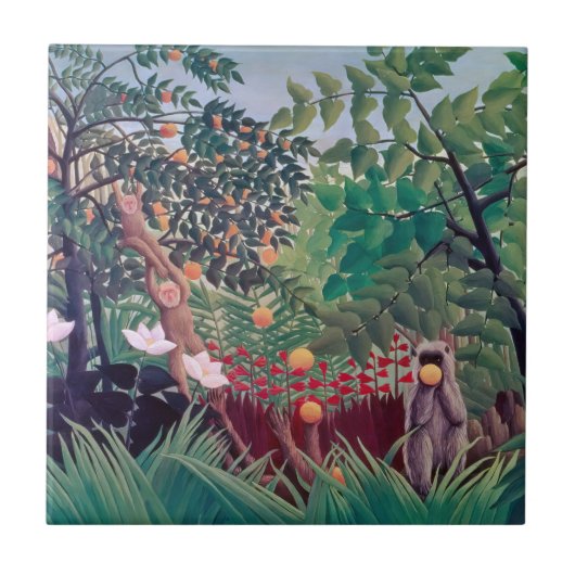 Henri Rousseau - Exotische Landschaft Fliese (Vorderseite)