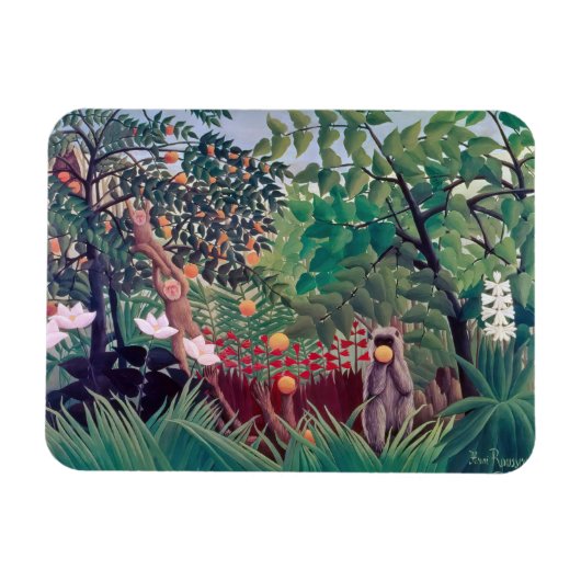 Henri Rousseau - Exotische Landschaft Magnet (Horizontal)