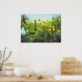 Henri Rousseau - Exotische Landschaft mit Löwe Poster (Küche)