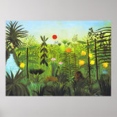 Henri Rousseau - Exotische Landschaft mit Löwe Poster (Vorne)