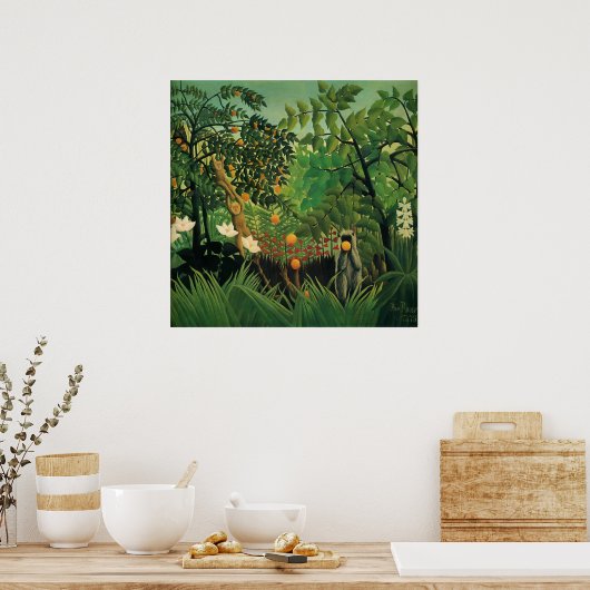 Henri Rousseau - Exotische Landschaft Poster (Küche)