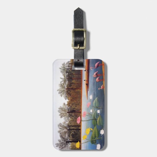 Henri Rousseau-Flamingo-Gepäckanhänger Gepäckanhänger (Vorderseite vertikal)