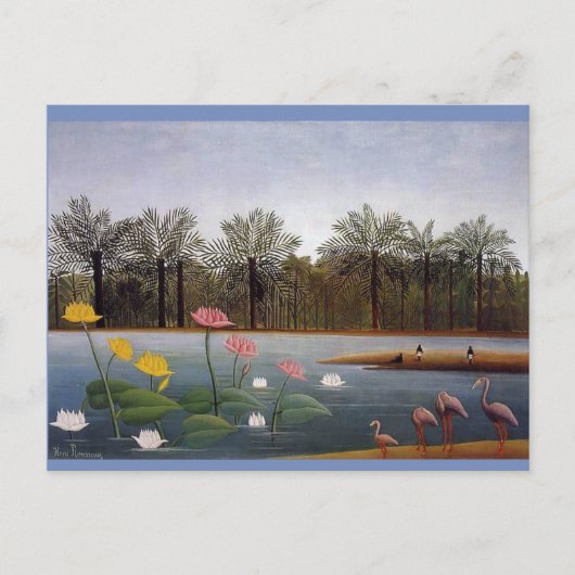 Henri Rousseau, Flamingos-Malerei Postkarte (Vorderseite)