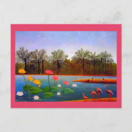 Henri Rousseau, Flamingos-Malerei Postkarte