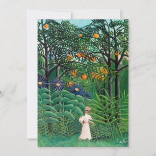 Henri Rousseau - Frau beim Spaziergang in einem ex Dankeskarte