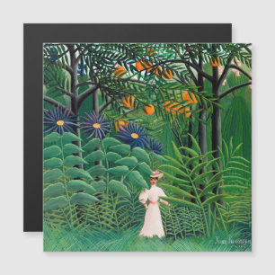 Henri Rousseau - Frau beim Spaziergang in einem ex Magnetkarte