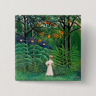 Henri Rousseau - Frau, die in einem exotischen Wal Button