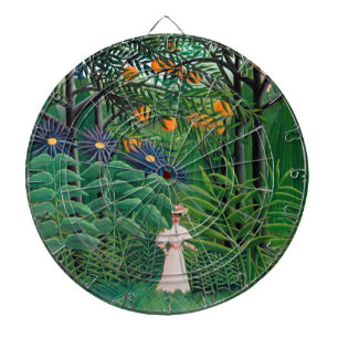 Henri Rousseau - Frau, die in einem exotischen Wal Dartscheibe