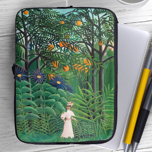 Henri Rousseau - Frau, die in einem exotischen Wal Laptopschutzhülle