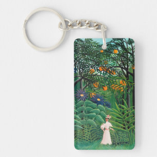 Henri Rousseau - Frau, die in einem exotischen Wal Schlüsselanhänger