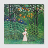 Henri Rousseau - Frau in Forest Magnetkarte (Vorderseite)