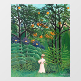 Henri Rousseau - Frauen wandern in einem exotische Fensteraufkleber