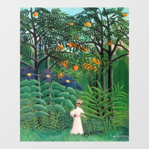 Henri Rousseau - Frauen wandern in einem exotische Fensteraufkleber