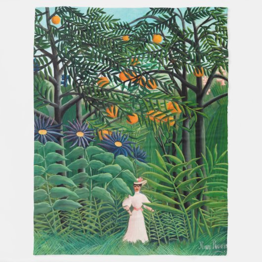Henri Rousseau - Frauen wandern in einem exotische Fleecedecke (Vorderseite)
