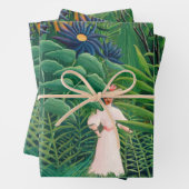 Henri Rousseau - Frauen wandern in einem exotische Geschenkpapier Set (Beispiel)