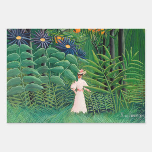 Henri Rousseau - Frauen wandern in einem exotische Geschenkpapier Set