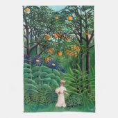 Henri Rousseau - Frauen wandern in einem exotische Geschirrtuch (Vertikal)