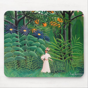 Henri Rousseau - Frauen wandern in einem exotische Mousepad