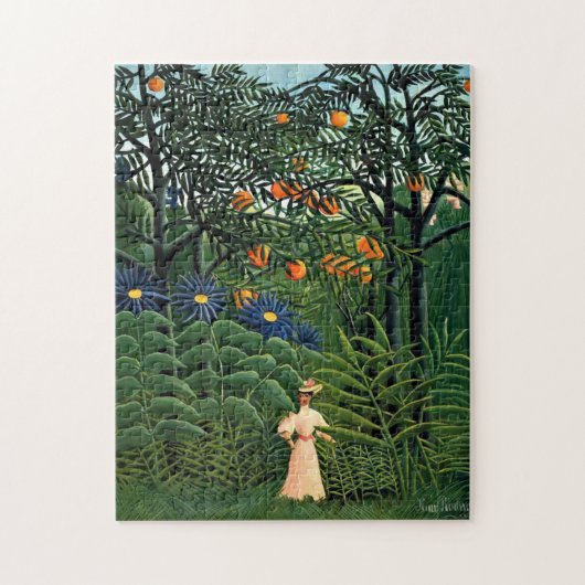 Henri Rousseau - Frauen wandern in einem exotische Puzzle (Vertikal)
