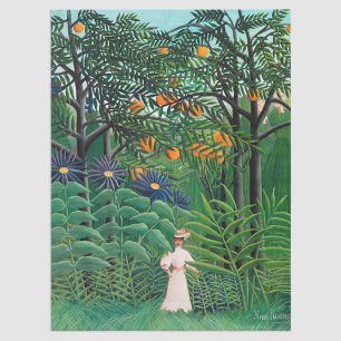 Henri Rousseau - Frauen wandern in einem exotische Seidenpapier