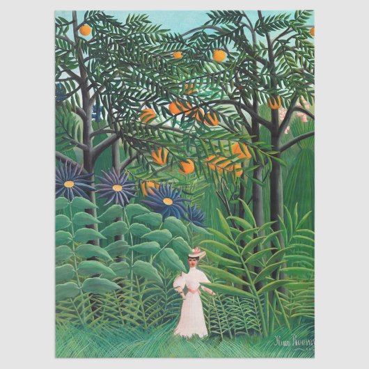 Henri Rousseau - Frauen wandern in einem exotische Seidenpapier