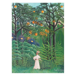 Henri Rousseau - Frauen wandern in einem exotische Tischdecke