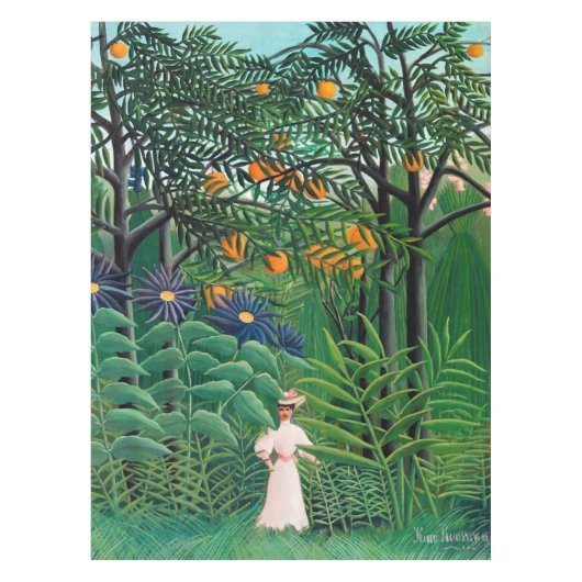 Henri Rousseau - Frauen wandern in einem exotische Tischdecke (Vorderseite)