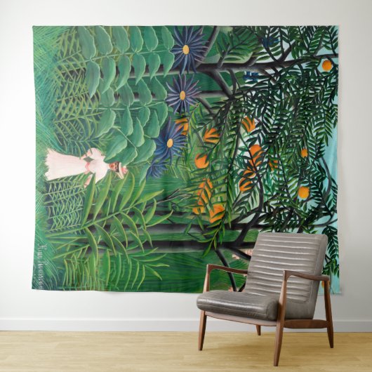 Henri Rousseau - Frauen wandern in einem exotische Wandteppich (Beispiel (Horizontal))