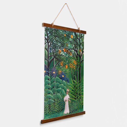 Henri Rousseau - Frauen wandern in einem exotische Wandteppich Mit Holzrahmen (Gewinkelt)