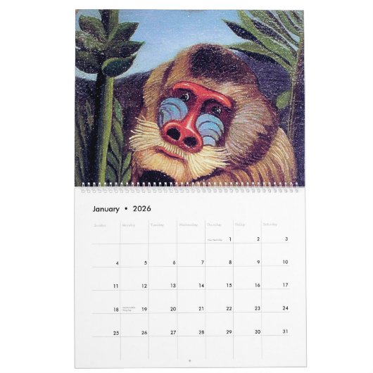 Henri Rousseau-Grafik Kalender (Jan 2026)